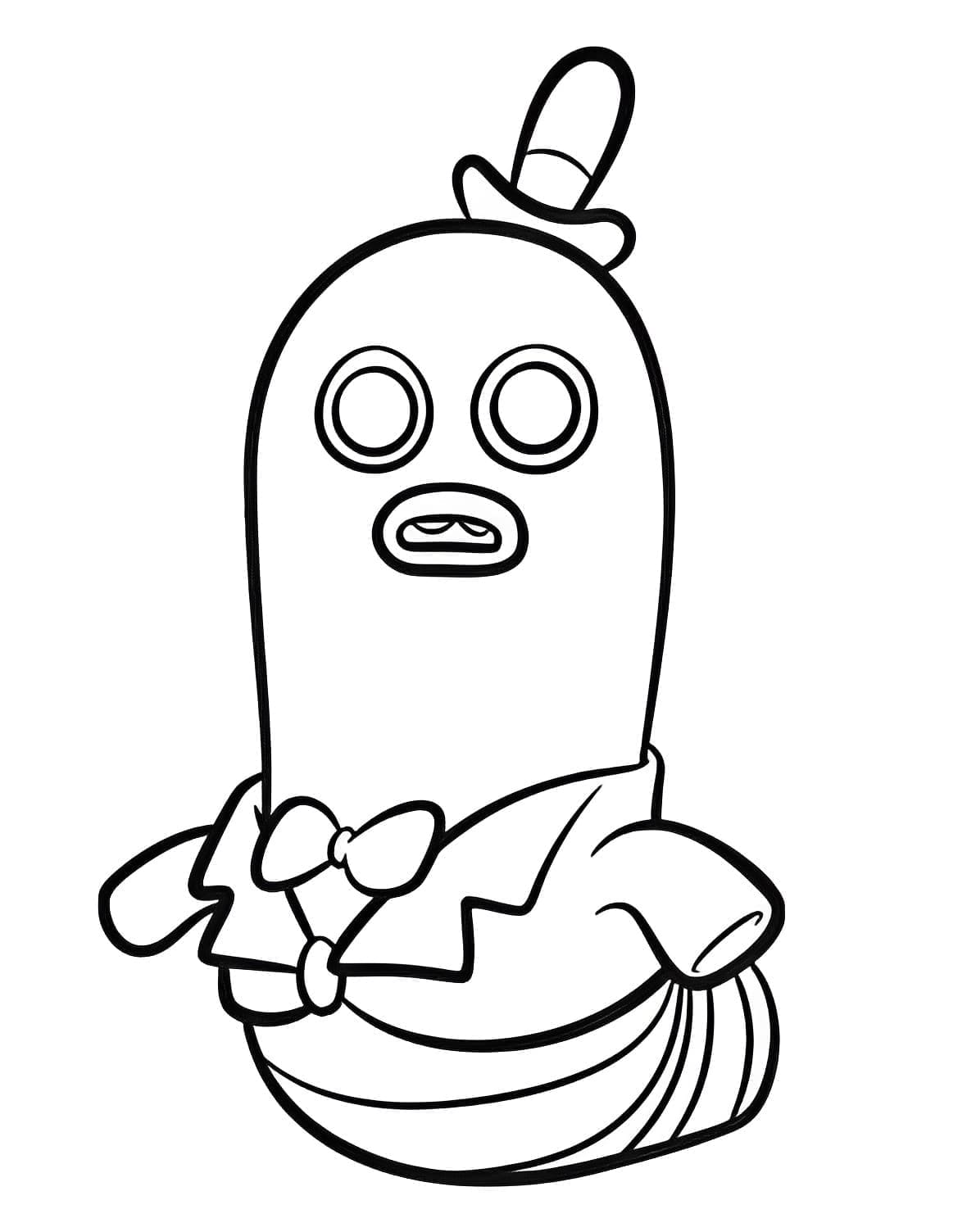 Målarbild Mr. Dinkles från Trolls - Skiv ut gratis på malarbilder.se