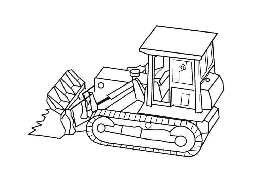 Målarbild Normal bulldozer