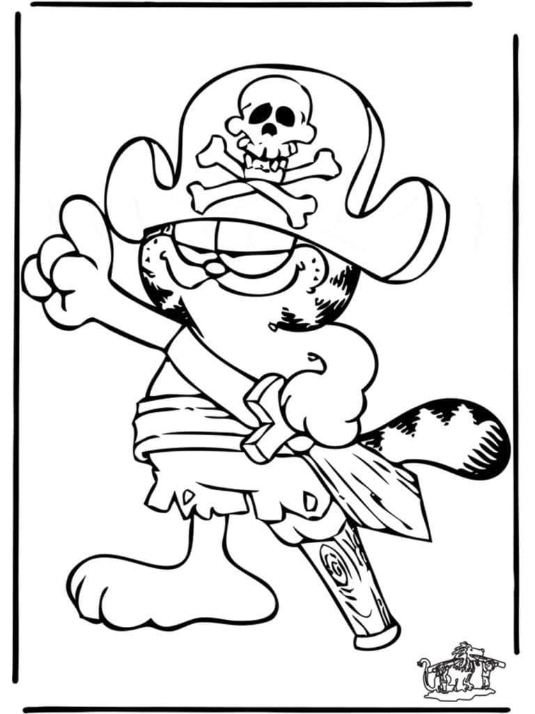 Målarbild Piraten Katten Gustaf