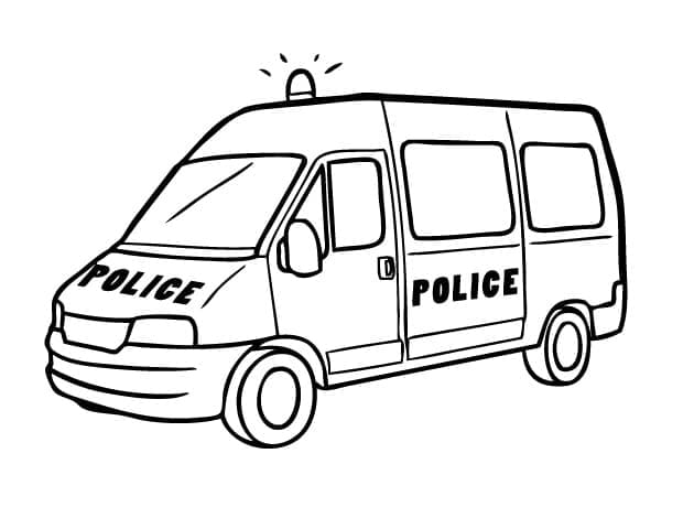Målarbild Polisbil 3