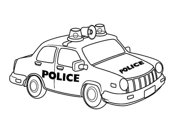 Målarbild Polisbil 4
