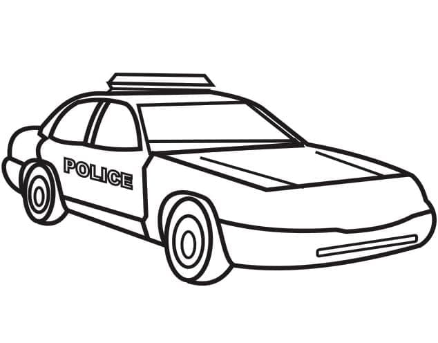Målarbild Polisbil för Barn