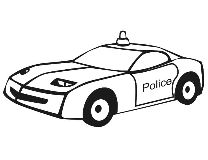 Målarbild Polisbil Gratis