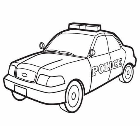 Målarbild Polisbilen