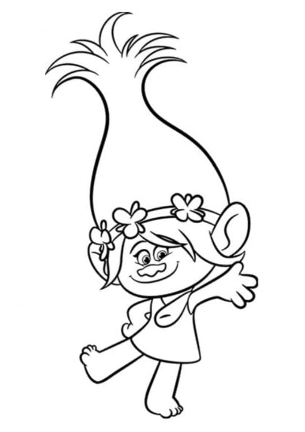 Målarbild Prinsessan Poppy DreamWorks Trolls