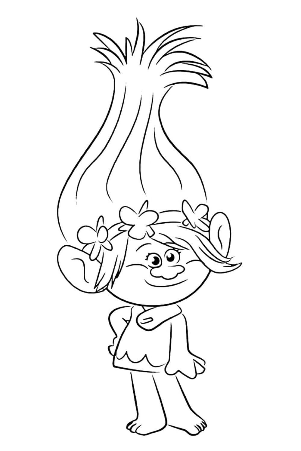 Målarbild Prinsessan Poppy från DreamWorks Trolls