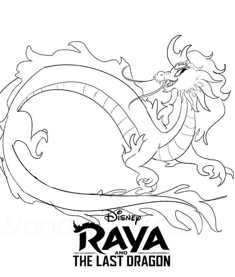 Målarbild Raya och Den Sista Draken 15