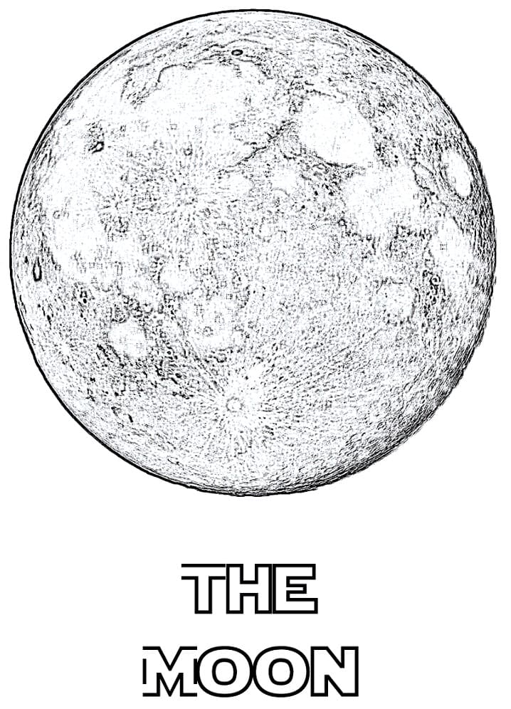 Målarbild Realistisk Måne