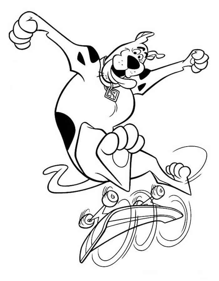 Målarbild Rolig Scooby Doo - Skiv ut gratis på malarbilder.se