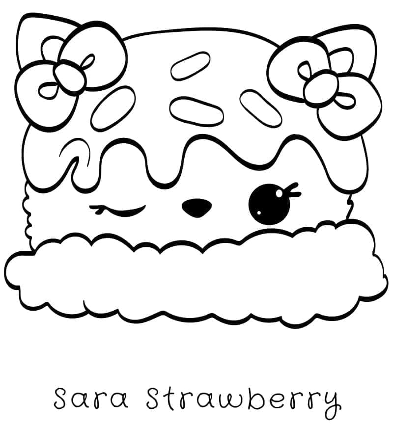 Målarbild Sara Strawberry från Num Noms