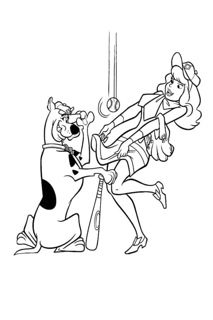 Målarbild Scooby Doo och Daphne