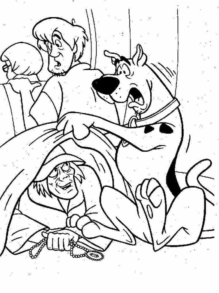 Målarbild Scooby Doo och Häxa