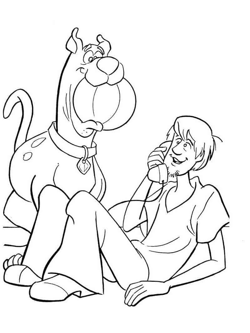 Målarbild Scooby Doo och Shaggy Rogers