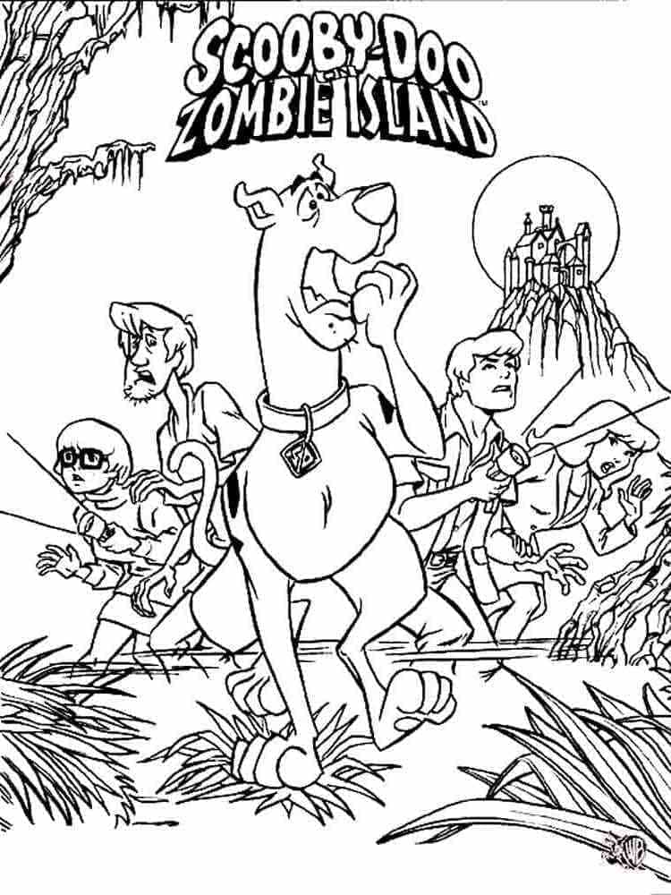 Målarbild Scooby-Doo på Zombieön