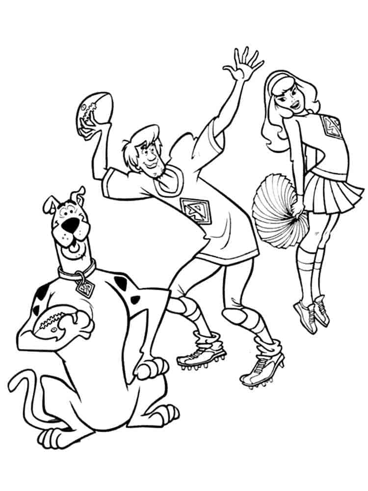 Målarbild Scooby Doo, Shaggy och Daphne
