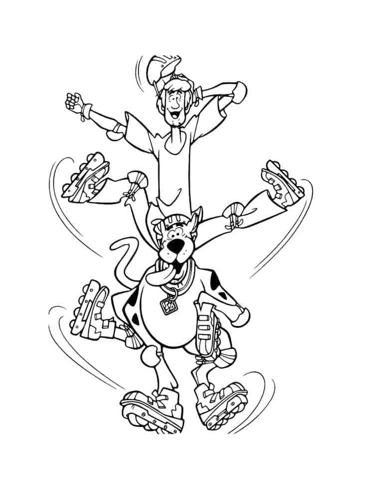 Målarbild Shaggy Rogers och Scooby Doo