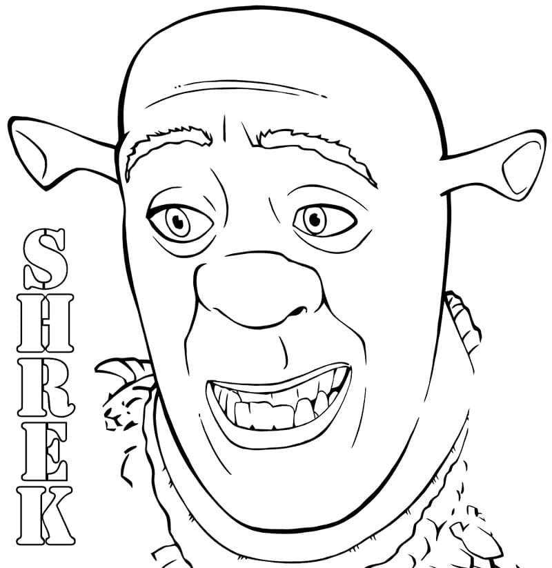 Målarbild Shreks Ansikte