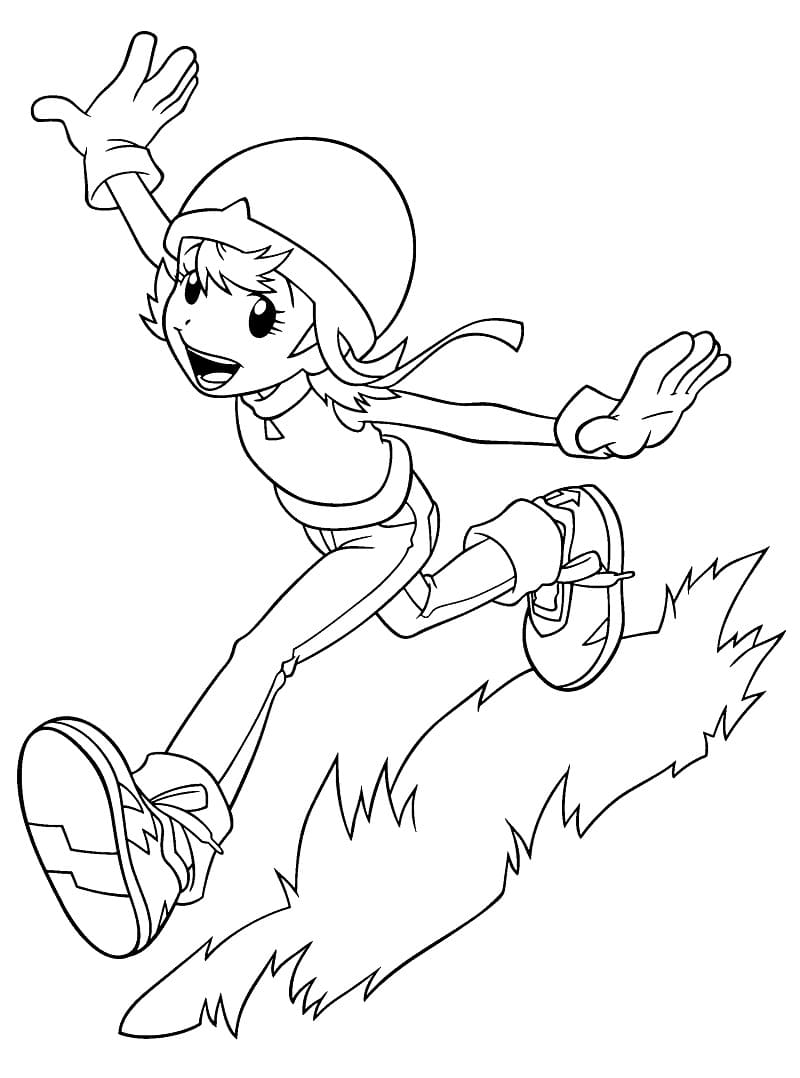 Målarbild Sora Takenouchi från Digimon