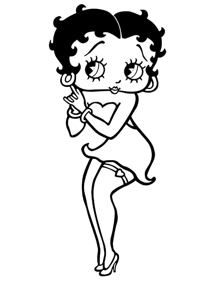 Målarbild Söt Betty Boop