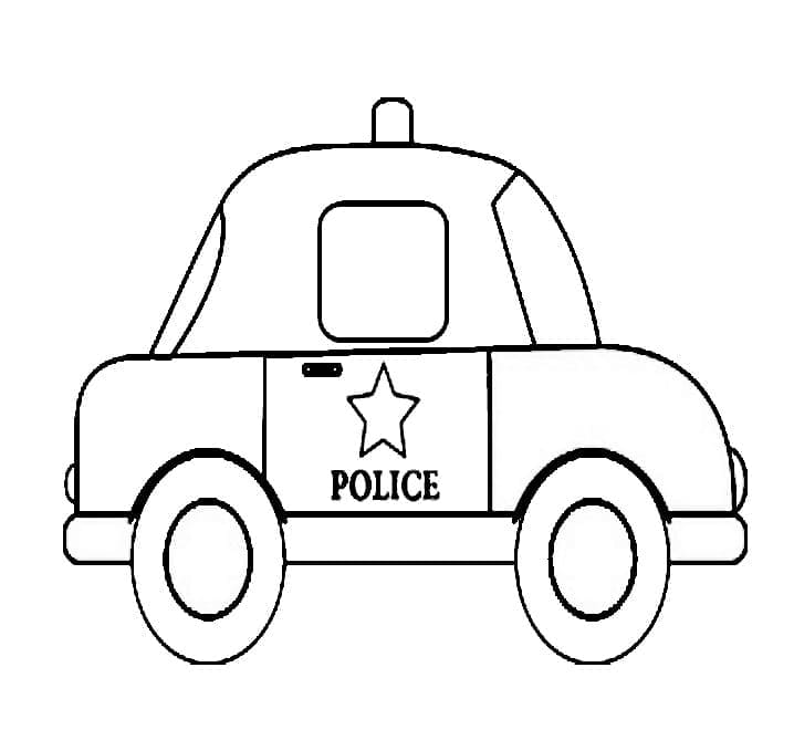 Målarbild Söt Polisbil
