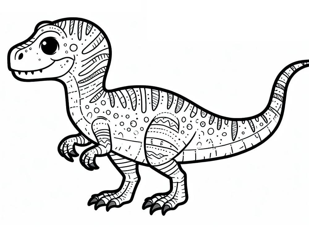 Målarbild Söt Velociraptor