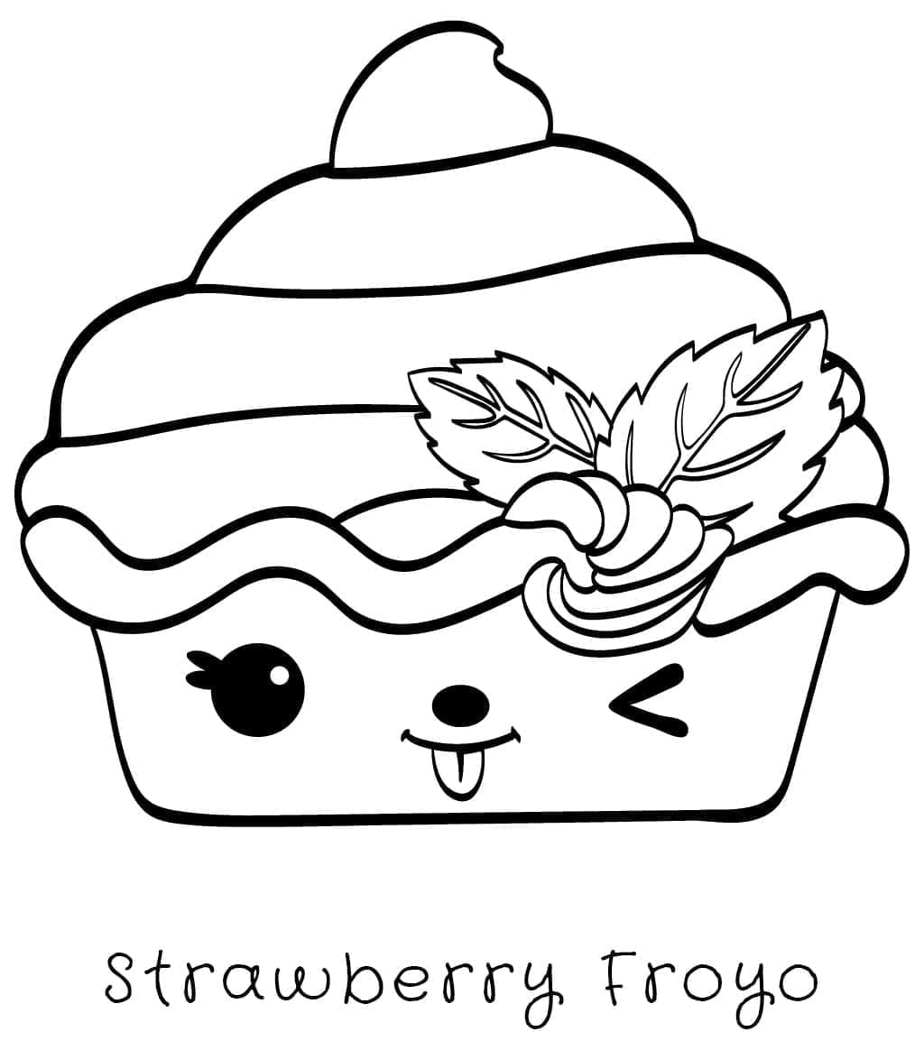 Målarbild Strawberry Froyo från Num Noms