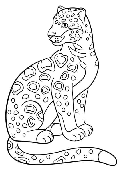 Målarbild Tecknad Jaguar