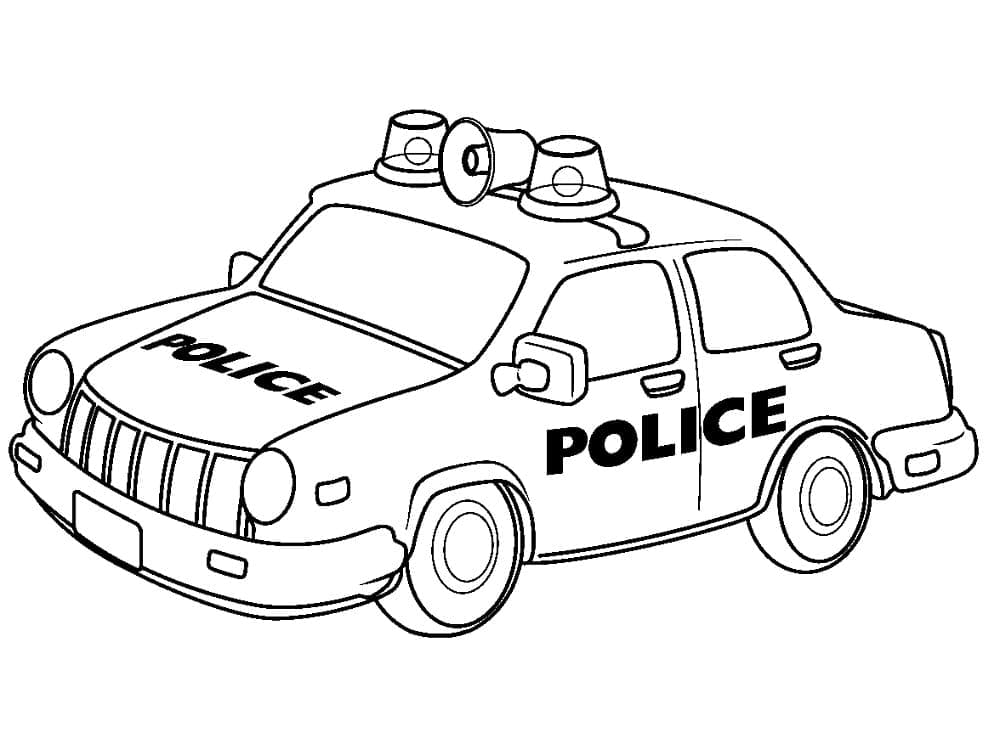 Målarbilder Polisbil
