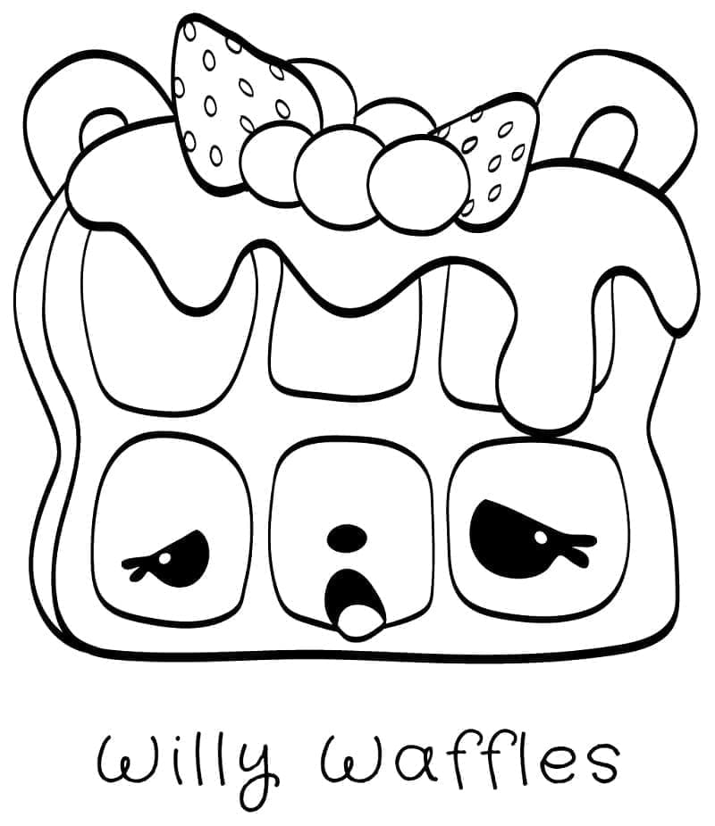 Målarbild Willy Waffle från Num Noms