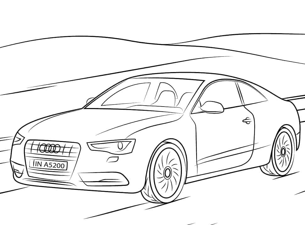 Målarbild Audi A5 Bil