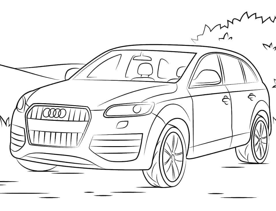 Målarbild Audi Q7 Bil