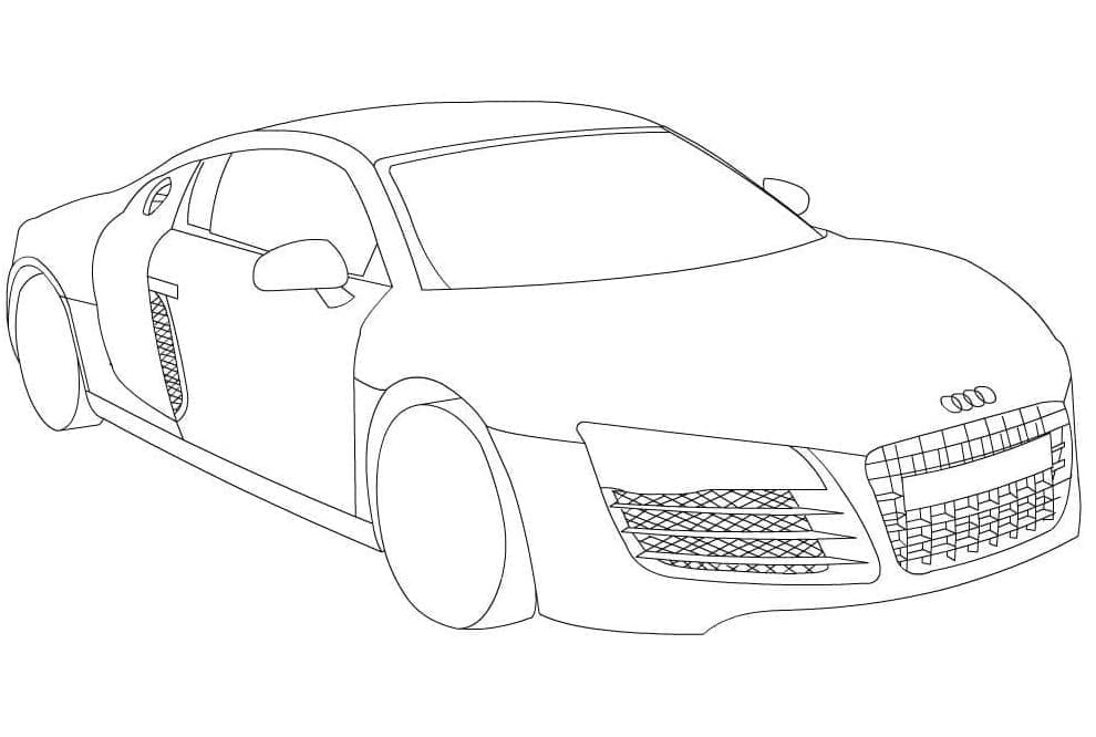 Målarbild Audi R8 Bil