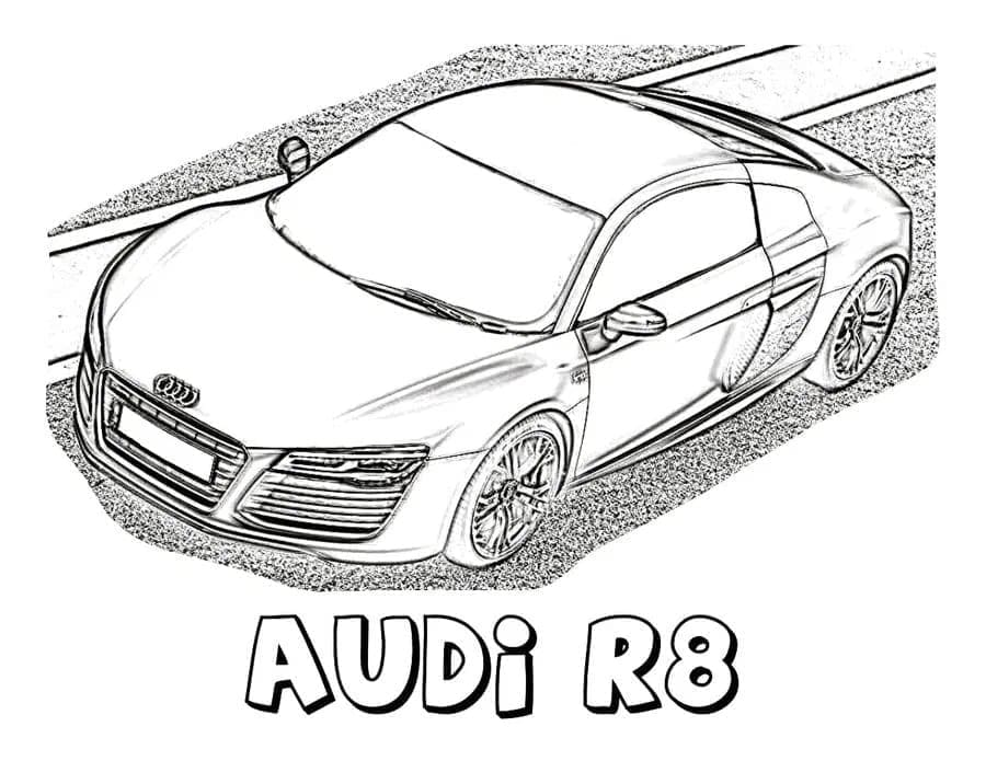Målarbild Audi R8 Sportbil