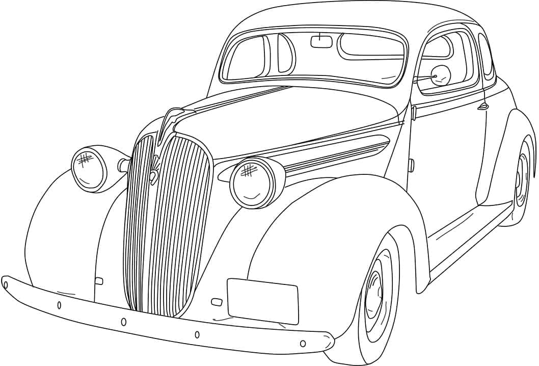 Målarbild Chevrolet 1930 Bil