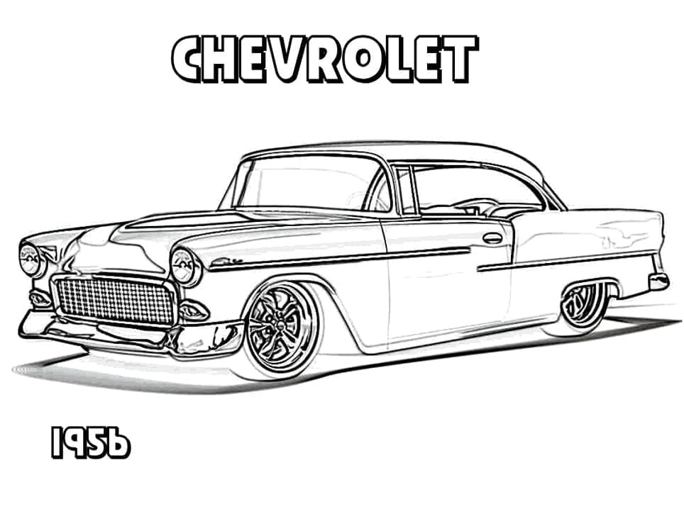 Målarbild Chevrolet 1956 Bil