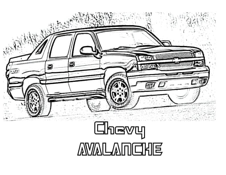 Målarbild Chevrolet Avalanche Bil
