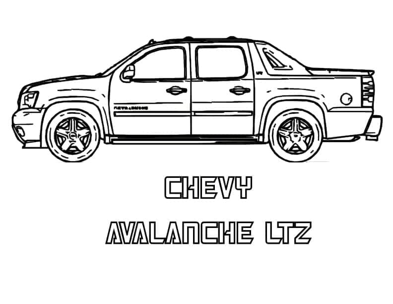 Målarbild Chevrolet Avalanche Ltz Bil