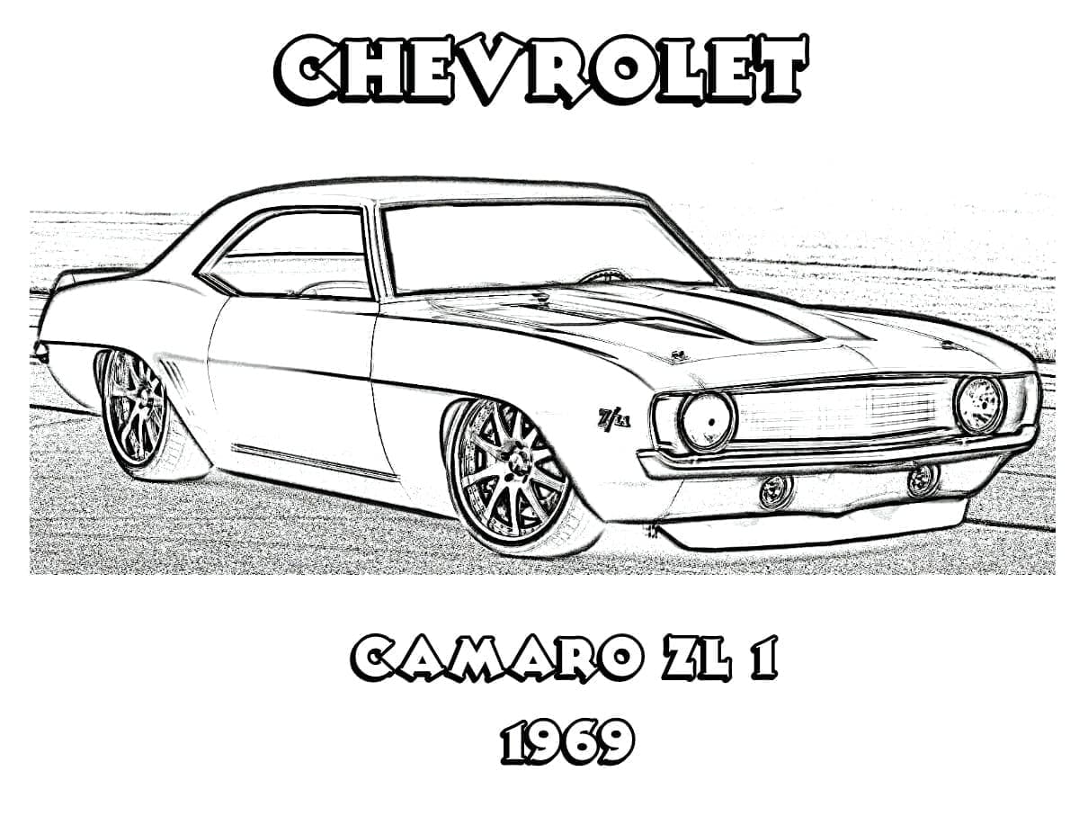 Målarbild Chevrolet Camaro Zl1 Bil