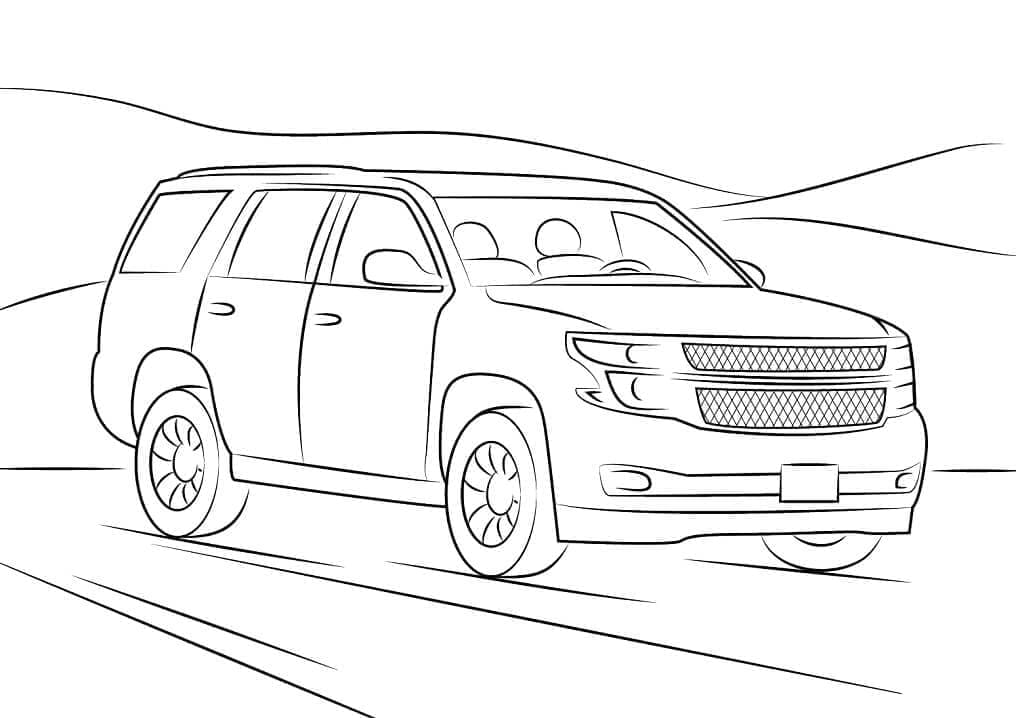Målarbild Chevrolet Tahoe Bil