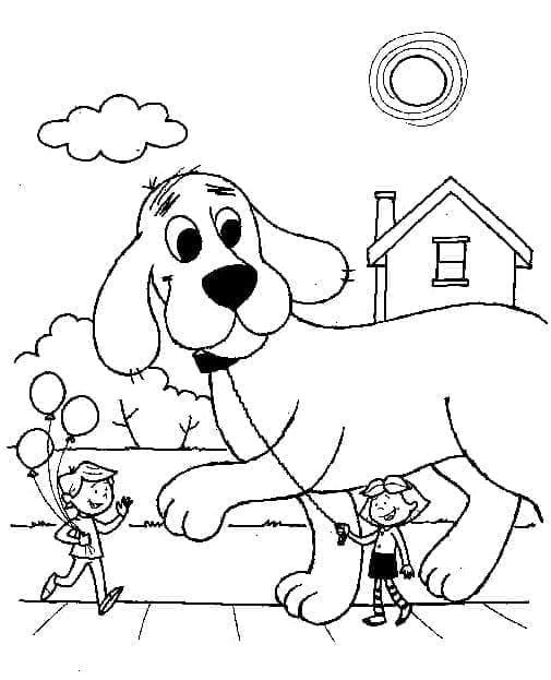 Målarbild Clifford den stora röda hunden