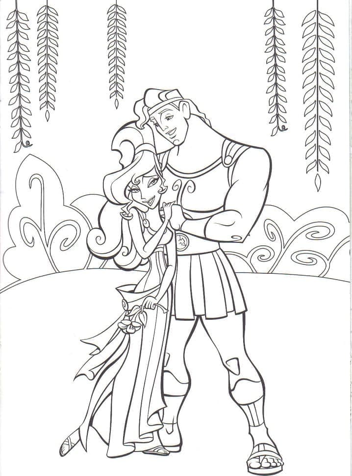 Målarbild Megara och Herkules