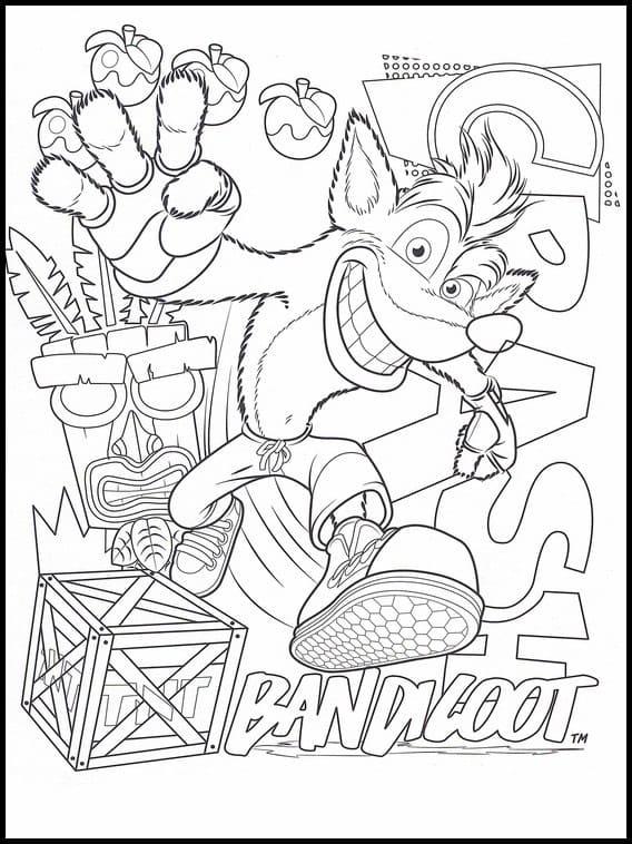 Målarbild Crash Bandicoot 4