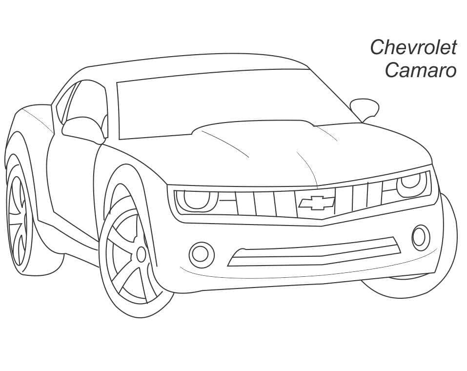 Målarbild En Chevrolet Camaro