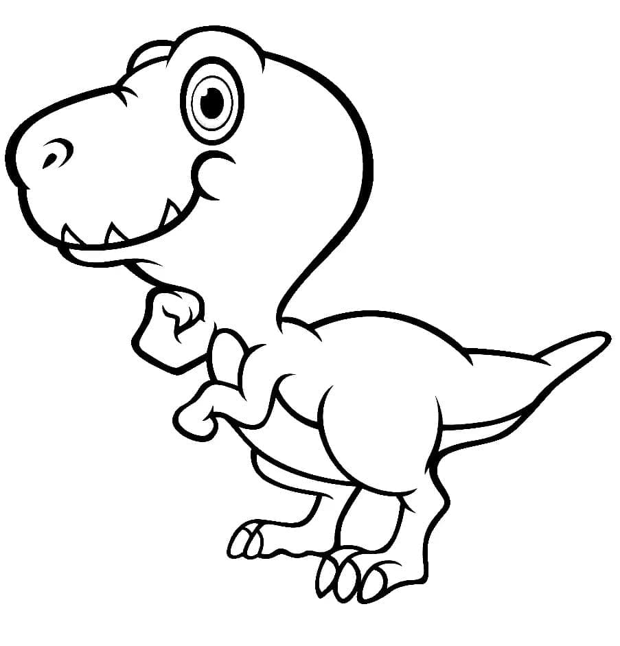 Målarbild En Rolig T-Rex