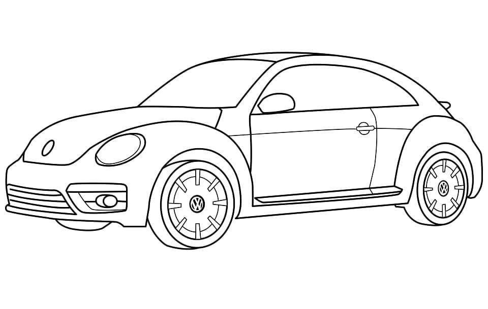 Målarbild En Volkswagen Beetle