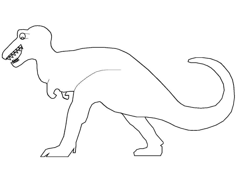 Målarbild Enkel T-Rex