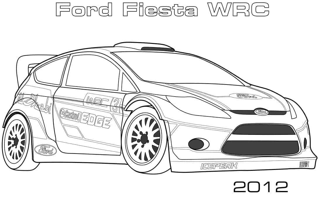Målarbild Ford Fiesta WRC Bil