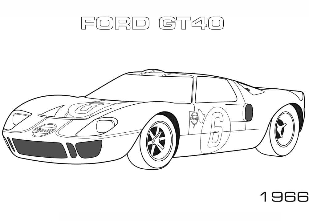Målarbild Ford GT40 Bil