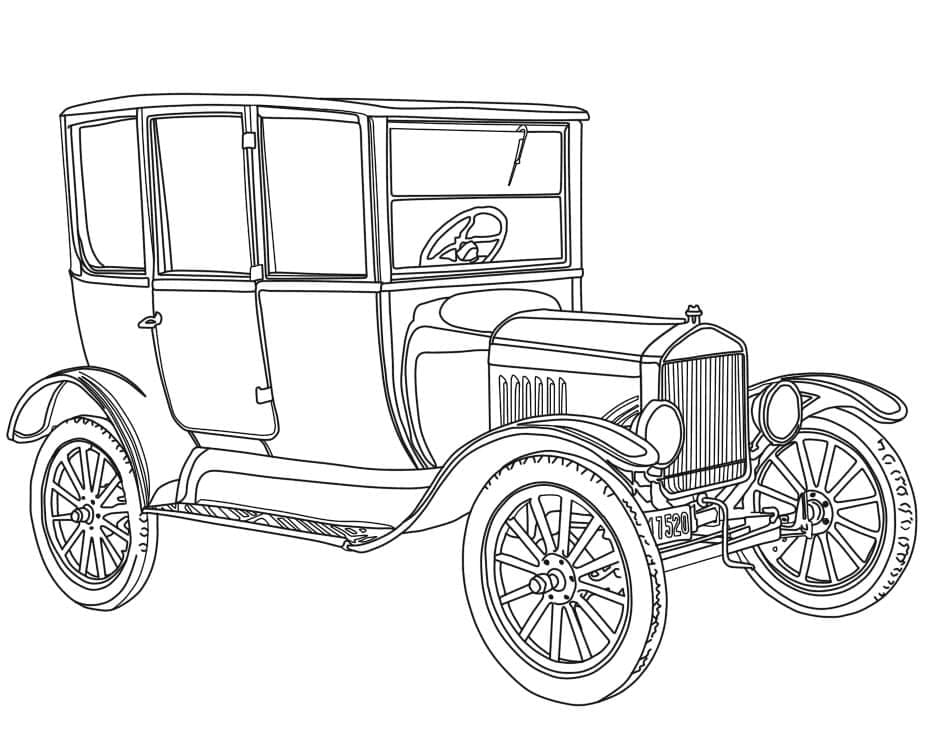 Målarbild Ford Model T Bil