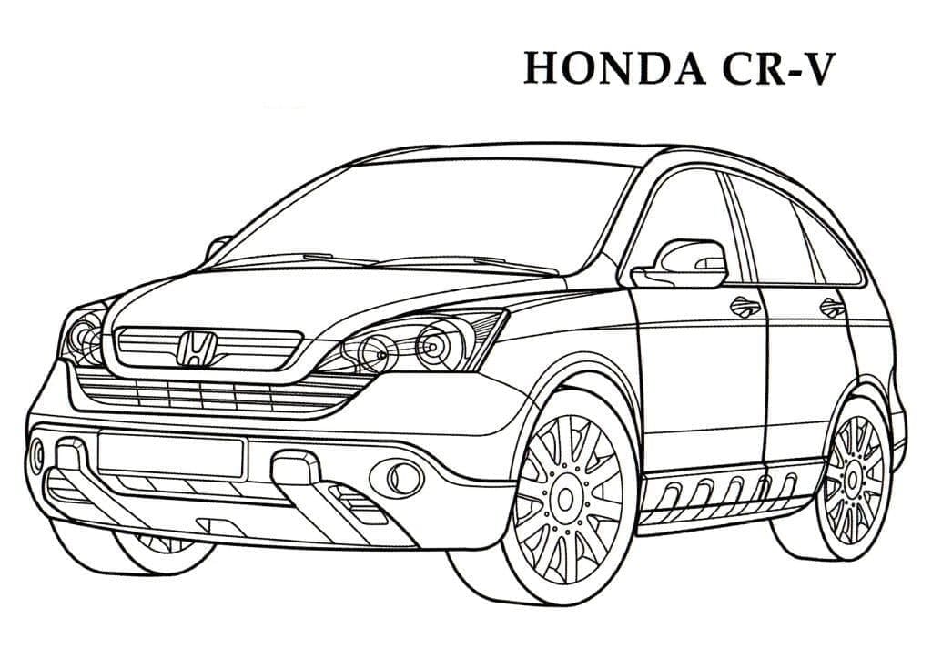 Målarbild Honda CR V Bil